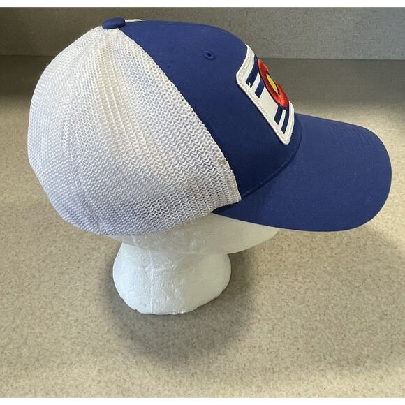 Colorado Limited FLEXFIT Blue/White Mesh Trucker Hat Embroidered Logo One Size - Picture 4 of 11